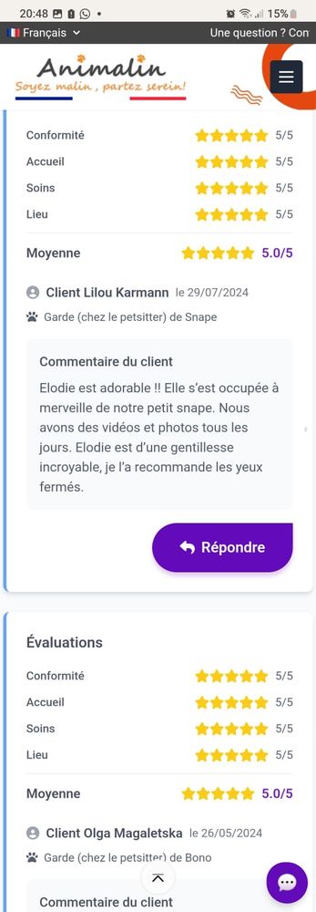 Garde d'animaux chiens, chats et autres. 0 31330 Grenade