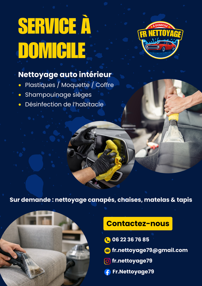 Nettoyage auto &agrave; domicile 0 79290 Brion-pr�s-thouet