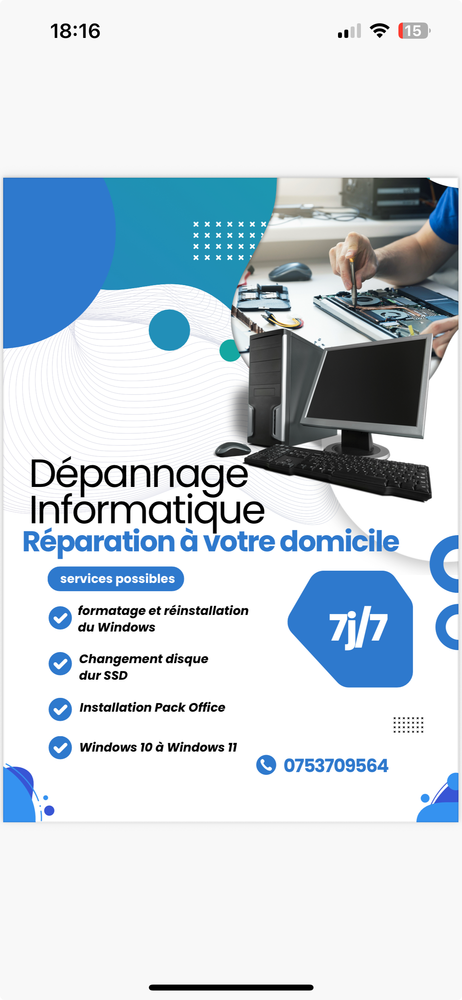 D&eacute;pannage informatique &agrave; votre domicile 0 77500 Chelles