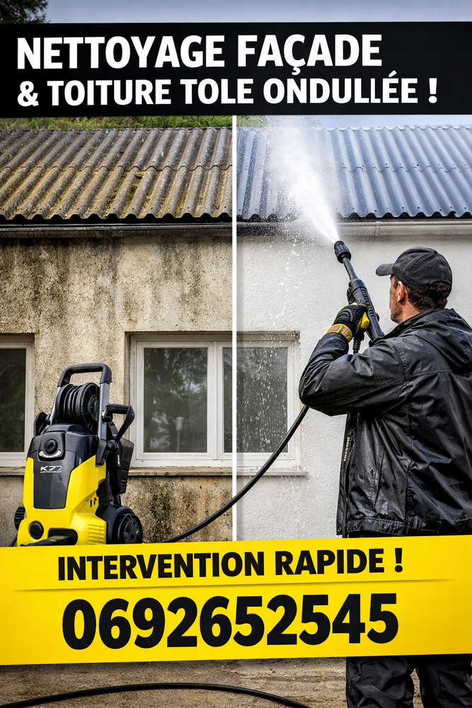 Nettoyage de fa&ccedil;ades et t&ocirc;les au K&auml;rcher 0 97410 Saint-pierre
