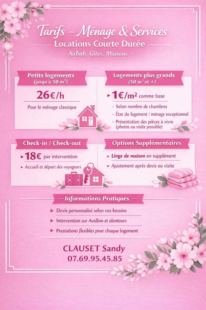 M&eacute;nage locations saisonni&egrave;res et Particulier 0 89200 Avallon