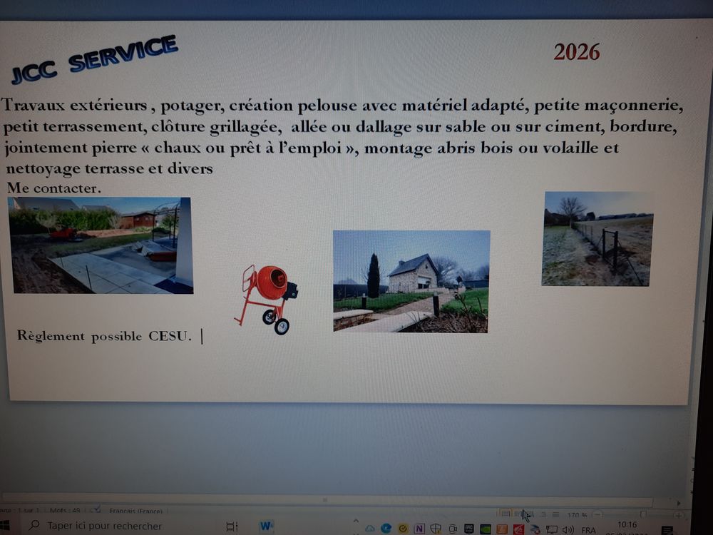 Pour vos travaux ext&eacute;rieurs 0 53380 Saint-hilaire-du-maine