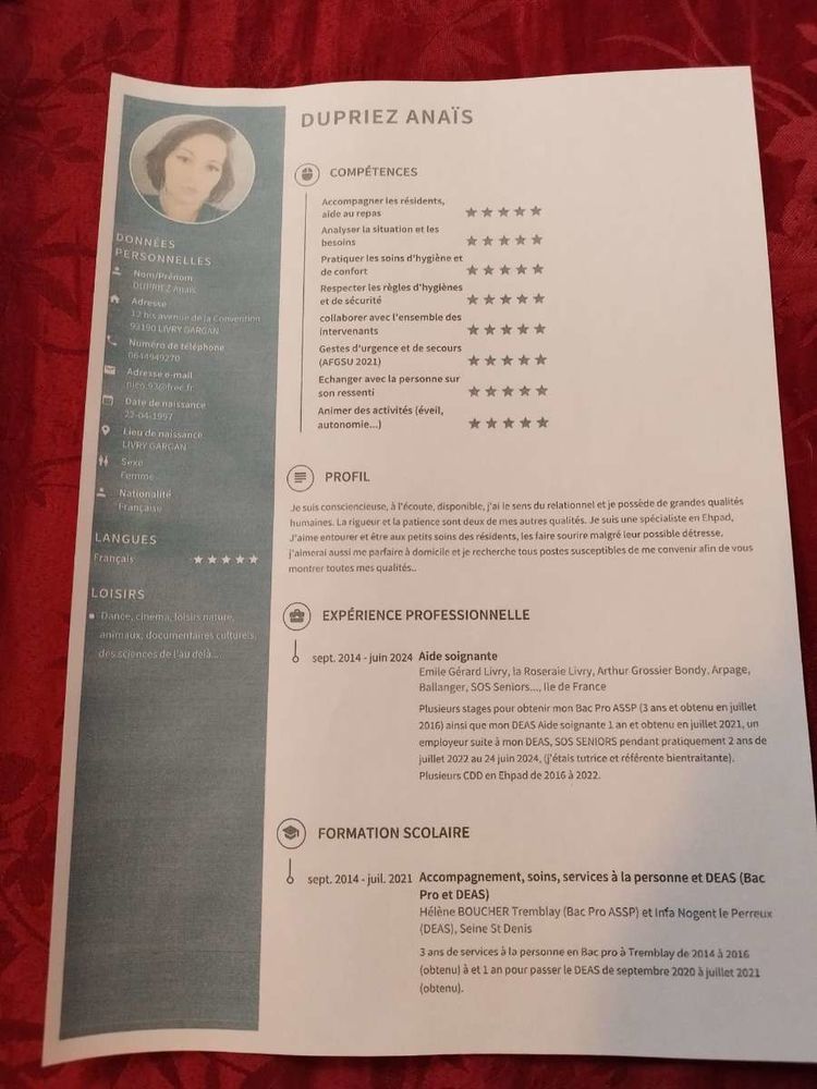 Aide soignante a domicile 0 59600 Assevent