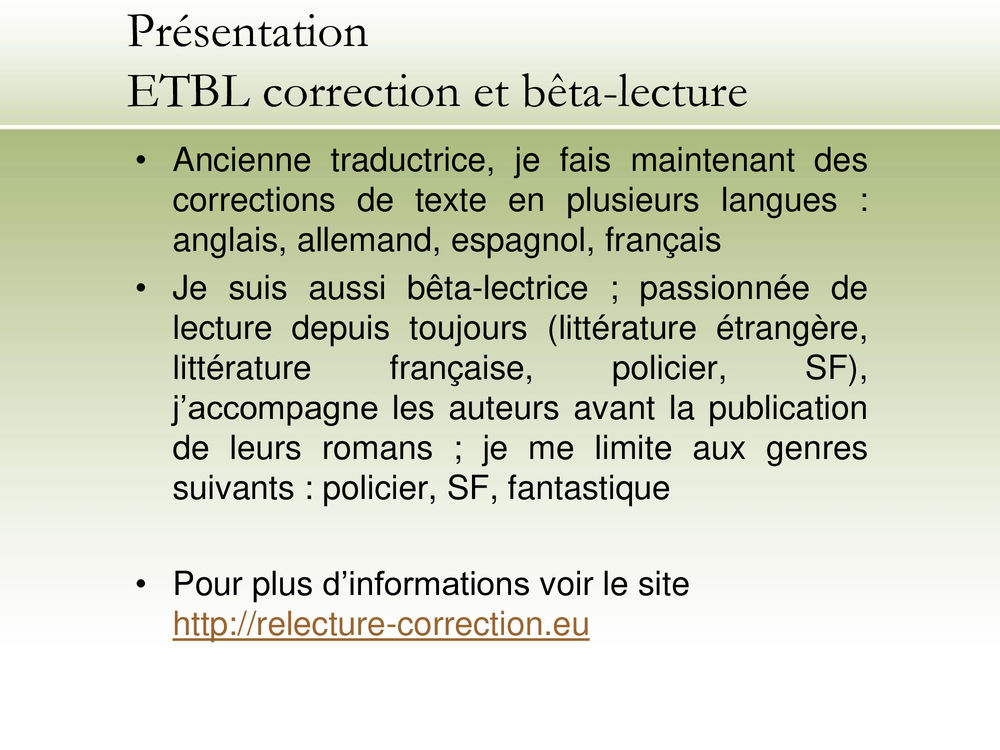 Correction de textes, b&ecirc;ta-lecture 0 44000 Nantes