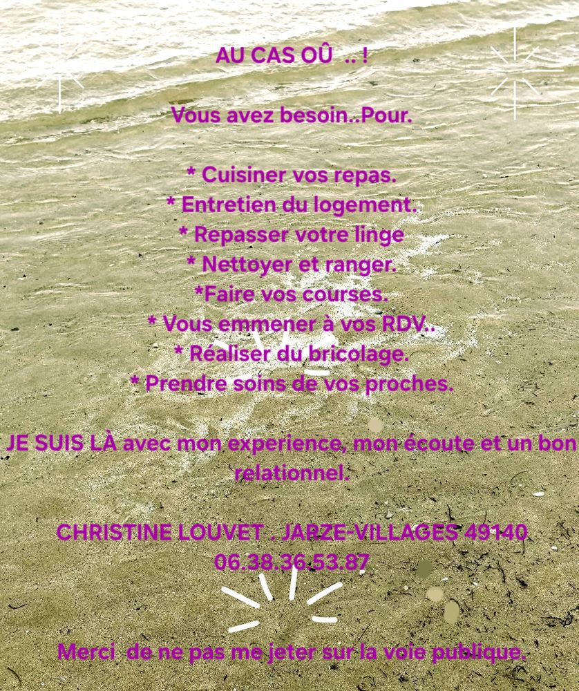 Je r&eacute;ponds &agrave; vos besoins 0 49140 Jarz�