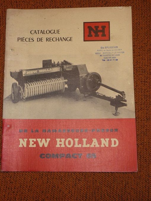 Catalogue de pi&egrave;ces d&eacute;tach&eacute;es pour presse NEWHOLLAND Compact 33 10290 Marcilly-le-hayer