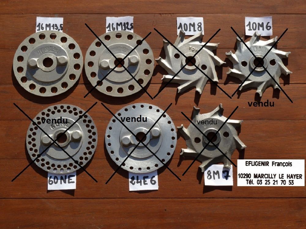 Disques de semoir maraichage EBRA 36 10290 Marcilly-le-hayer