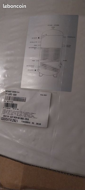 Chauffe-eau thermodynamique Boiler ecs en acier emaille life 0 25200 Montb�liard