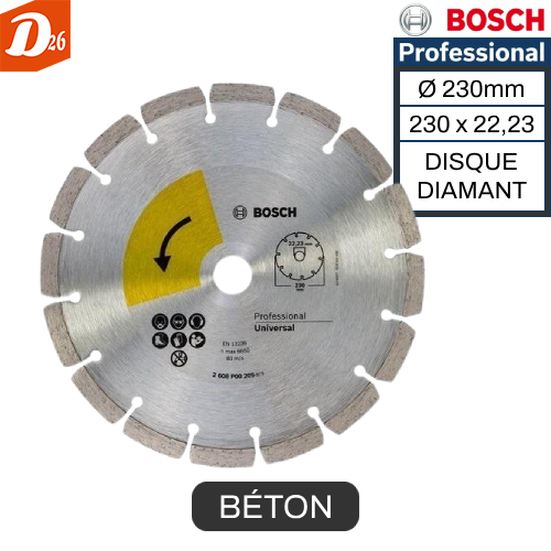 disque Diamant &Oslash; 230 mm 44 26290 Les granges-gontardes