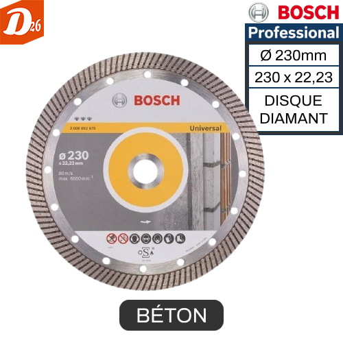 disque Diamant Universel B&eacute;ton Ma&ccedil;onnerie 230mm 78 26290 Les granges-gontardes