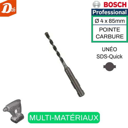 Forets CARBURE Multi-Mat&eacute;riaux SDS-Quick Perforateur UNEO 3 26290 Les granges-gontardes