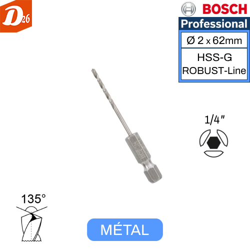 Forets Robust-Line Fixation Hexagonal M&eacute;tal Fonte 2 &agrave; 8mm 2 26290 Les granges-gontardes