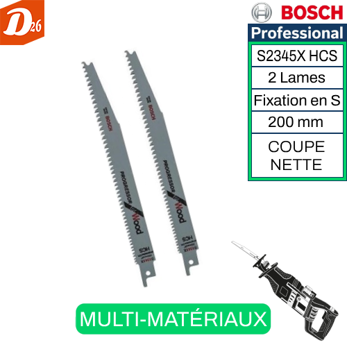 2 lames Scie Sabre sp&eacute;ciale Bois Plastique "COUPE NETTE" 12 26290 Les granges-gontardes