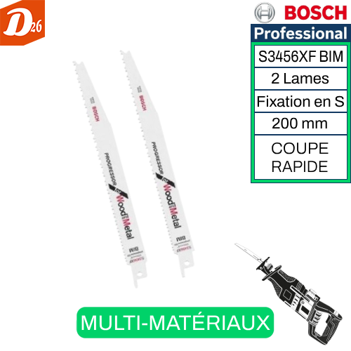 2 lames Scie Sabre MULTI-MAT&Eacute;RIAUX Bois avec Clous Aluminium 13 26290 Les granges-gontardes