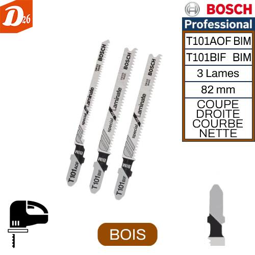 3 lames Scie Sauteuse Fixation en T BOIS Dure Panneau Strati 7 26290 Les granges-gontardes