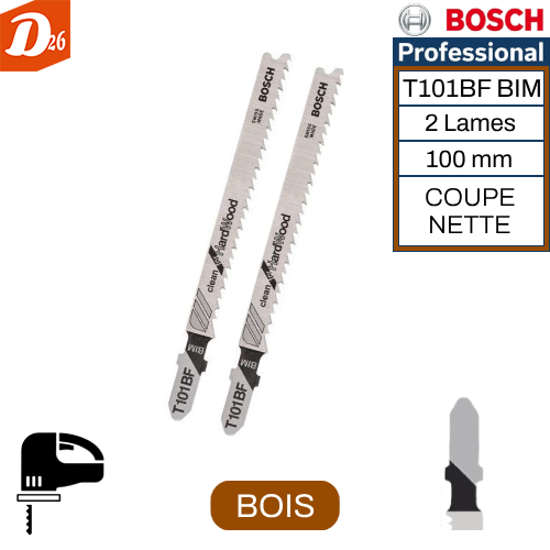 2 lames BOIS / Stratifi&eacute; Scie Sauteuse Fixation en T 5 26290 Les granges-gontardes