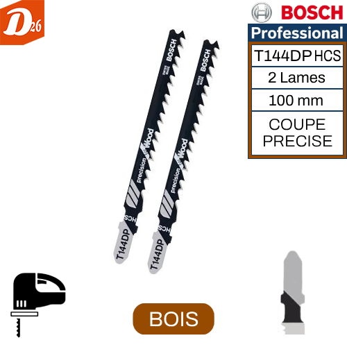2 lames Scie Sauteuse Fixation en T BOIS COUPE PRECISE 4 26290 Les granges-gontardes