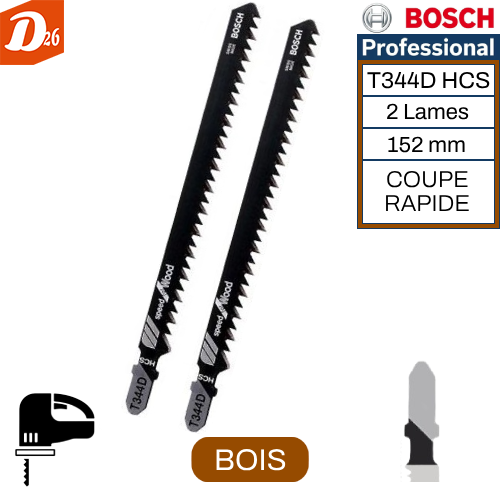 2 lames Scie Sauteuse &agrave; Fixation en T BOIS de construction 5 26290 Les granges-gontardes