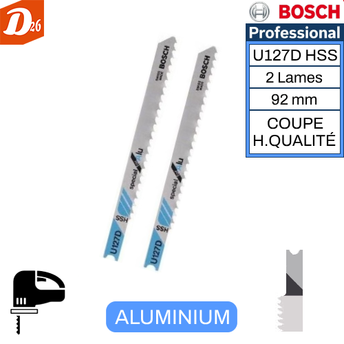 2 lames Scie Sauteuse Fixation en U Tuyau T&ocirc;le Aluminium 5 26290 Les granges-gontardes