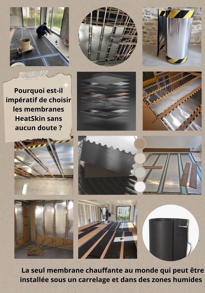 Chauffage rayonnant carbone par membrane HeatSkin 48 59100 Roubaix