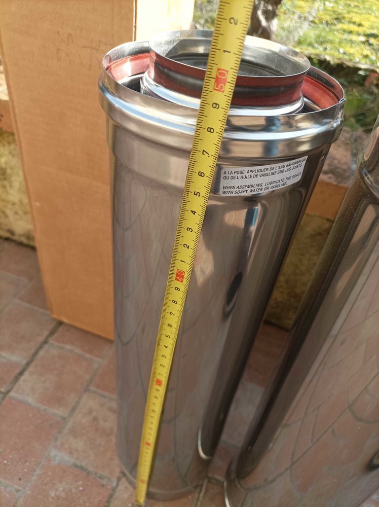 2 rallonge tuyau inox double flux 80/120 50 52410 Eurville-bienville