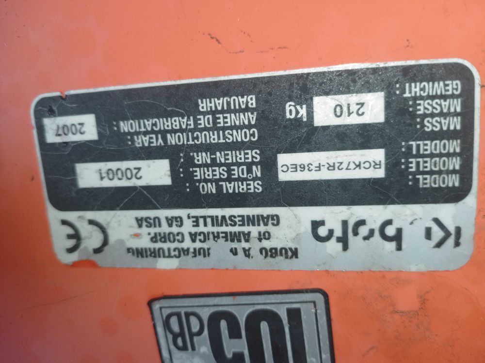 plateau de coupe kubota rck72 2500 64300 Orthez