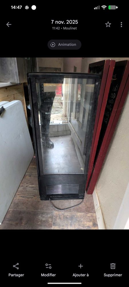 Mini+vitrine+r&eacute;frig&eacute;r&eacute;e+Casselin+78+L+�"+cordon+ab&icirc;m&eacute; 190 06380 Moulinet