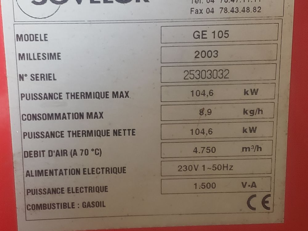Chauffage a air pulse 800 77410 Annet-sur-marne