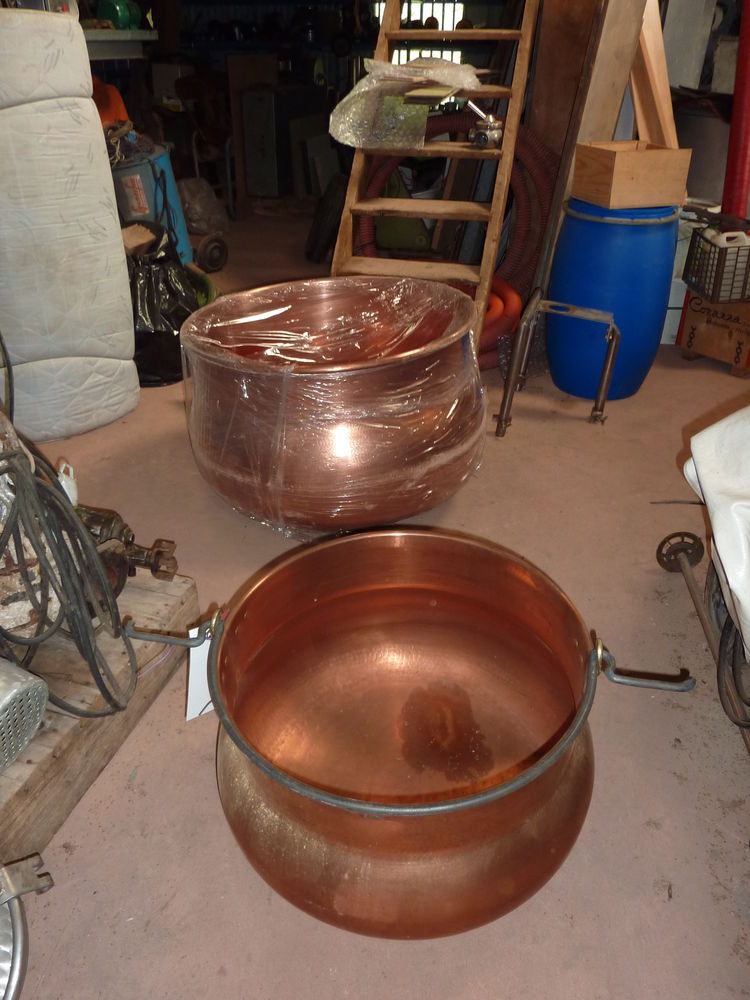 chaudrons en cuivre diff&eacute;rents litrage 240 74150 Bloye