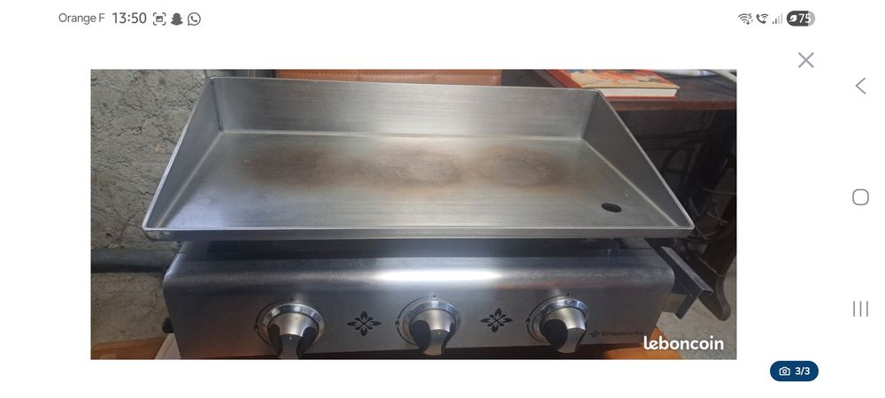 Plancha "VIVAPLANCHA" 3feux GAZ 300 24470 Saint-pardoux-la-rivi�re
