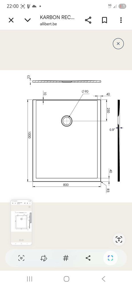 receveur douche 80x120 140 45240 La fert�-saint-aubin