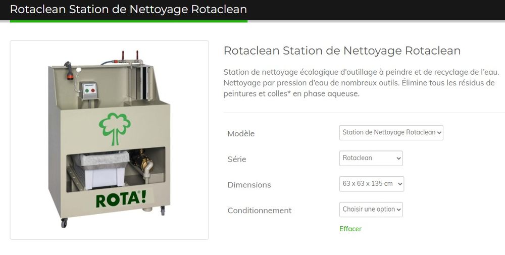 Station de nettoyage rouleaux neuve 1200 44220 Cou�ron