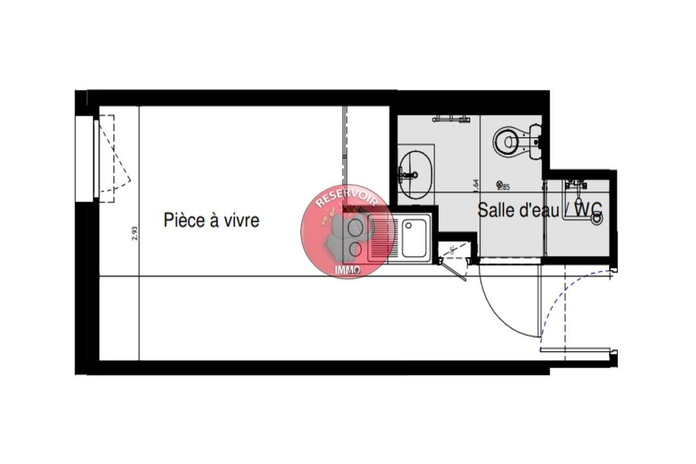 Idéal investisseur : ce studio meublé de 18.65 m² en rés....