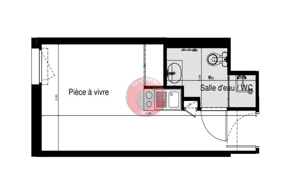 Idéal investisseur : ce studio meublé de 18.65 m² en rés....