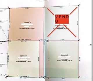  Terrain � vendre 1380 m�