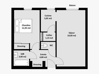  Appartement � vendre 2 pi�ces 46 m�