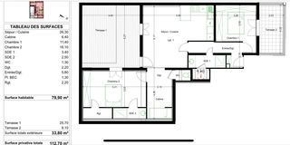  Appartement � vendre 4 pi�ces 80 m�