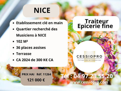 Exclusivit&eacute;: Traiteur / &Eacute;picerie fine   &Eacute;tablissement cl&eacute; en main &agrave; Nice 121000 06000 Nice