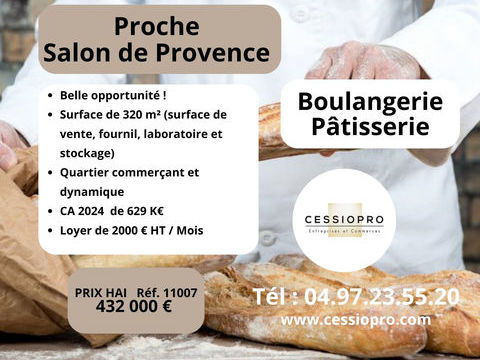A vendre Boulangerie p&acirc;tisserie artisanale - CA 600 K� - proche Salon de Provence 432000 13300 Salon de provence