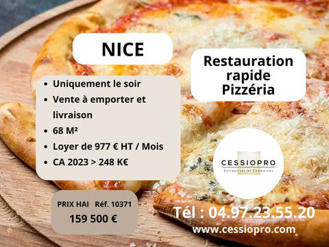 NICE RESTAURATION RAPIDE PIZZERIA OUVERT UNIQUEMENT LE SOIR 159500 06300 Nice
