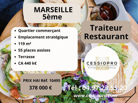 Traiteur/restaurant &agrave; Marseille 5    CA 440K� 378000 13005 Marseille