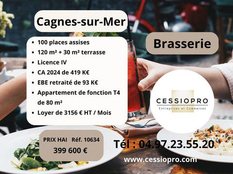 Brasserie Restaurant traditionnel de jour   Centre-ville de Cagnes-sur-Mer 399600 06800 Cagnes sur mer