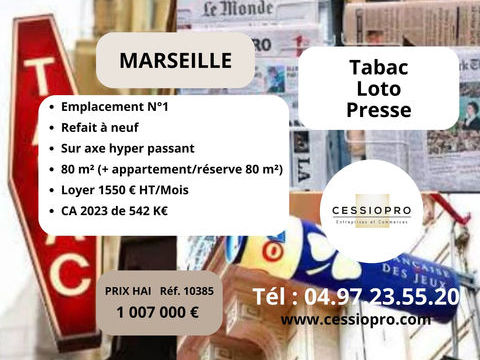 Emplacement No1, Tabac Loto Presse refait &agrave; Neuf, Marseille 1007000 13006 Marseille