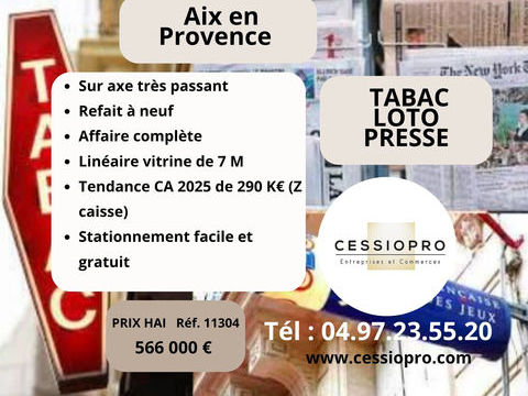 A vendre Tabac Loto Presse, refait &agrave; neuf, Aix en Provence. 566000 13100 Aix en provence