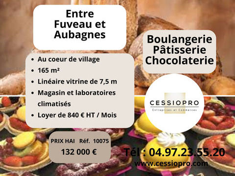 Boulangerie, P&acirc;tisserie, Chocolaterie de 165 M2  Entre Fuveau et Aubagne 132000 13390 Auriol