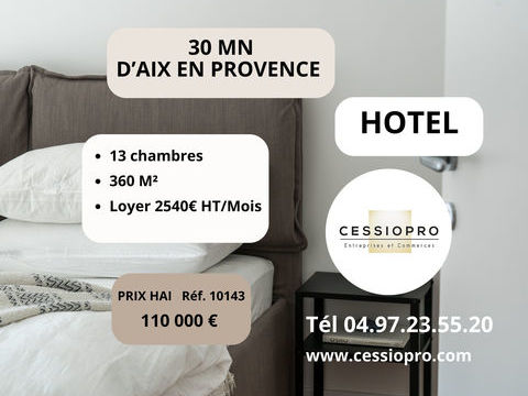 H&Ocirc;TEL- BUREAU** 13 chambres &agrave; 30 minutes d'AIX EN PROVENCE. 110000 13090 Aix en provence