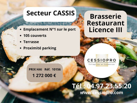 BRASSERIE  RESTAURANT LICENCE III  EMPLACEMENT No1 SECTEUR CASSIS 1272000 13260 Cassis