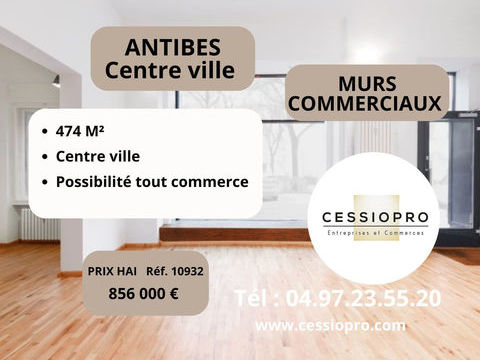 &Agrave; vendre, Antibes, centre-ville, murs commerciaux 474 m2, possibilit&eacute; tout commerce 856000 06600 Antibes