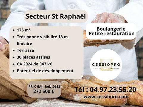 Boulangerie, petite restauration, belle visibilit&eacute; sur route tr&egrave;s passante,  Secteur Saint Rapha&euml;l 272500 83700 St raphael