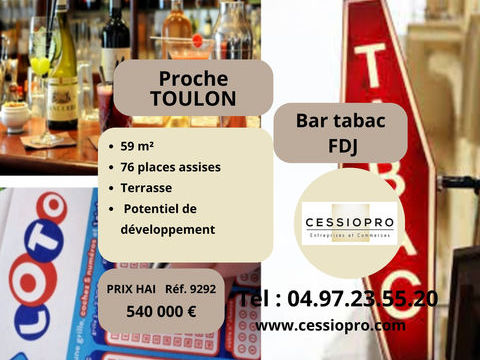 BAR TABAC FDJ C�UR DE VILLE PROCHE TOULON 540000 83000 Toulon